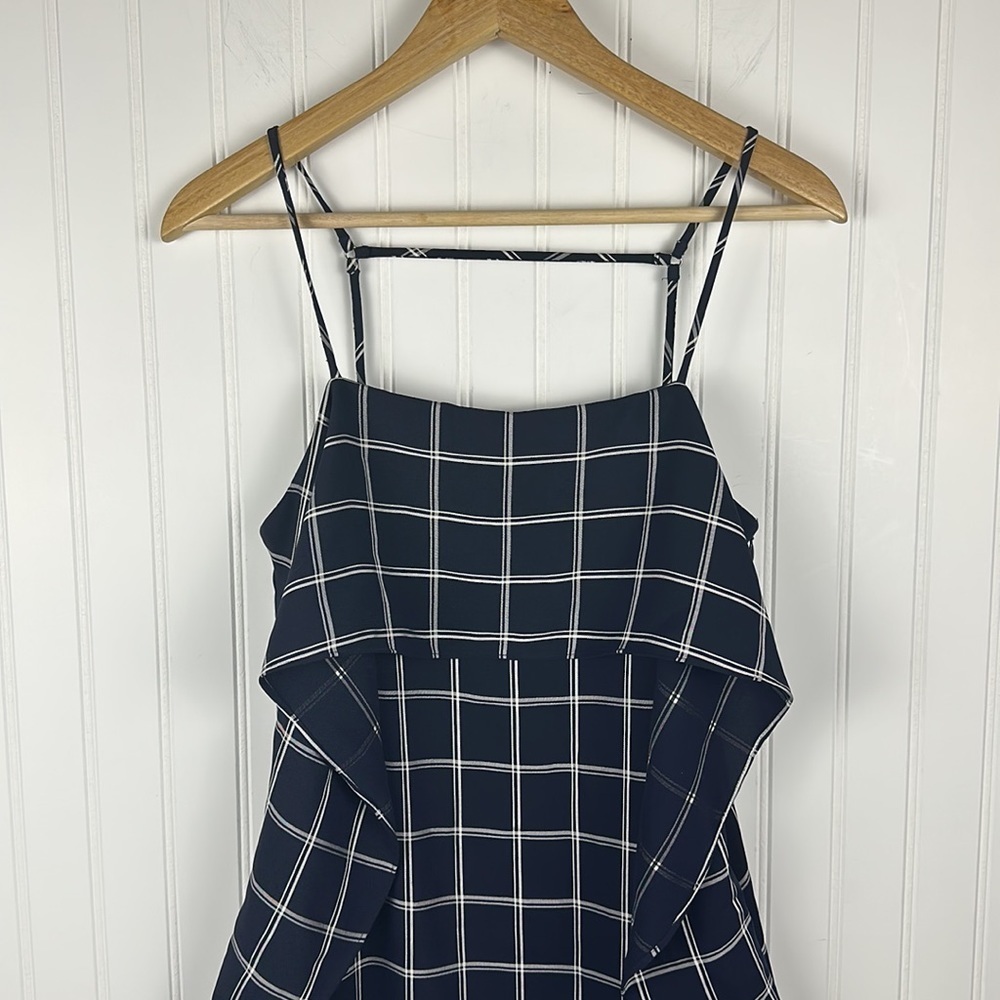 Elizabeth & James Black and White Plaid Ruffle Dress Women's Small - Picture 2 of 8